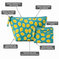 Sacs cosmétiques en PVC tendance avec fermeture éclair, imperméables et durables, pour le rangement portable de maquillage en voyage