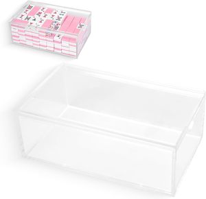 Boîte de rangement durable en acrylique transparent sur mesure pour mahjong avec couvercle pour l'organisation de la salle de jeux à domicile - Product Image 1