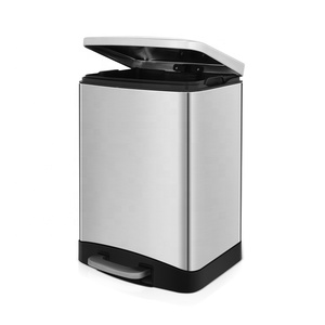 <span class=keywords><strong>Cubo</strong></span> de <span class=keywords><strong>basura</strong></span> Rectangular de acero inoxidable para Hotel, papelera grande con <span class=keywords><strong>Pedal</strong></span>, <span class=keywords><strong>40</strong></span> <span class=keywords><strong>litros</strong></span> - Product Image 4
