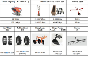 Motoculteur de jardin Tracteur à pied Mini tracteur à pied Presse à foin - Product Image 6