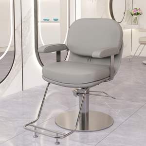 Chaise de salon de coiffure à base ronde en cuir de luxe Successeur avec rembourrage confortable <span class=keywords><strong>Chariot</strong></span> de salon de manucure SPA-Ready - Product Image 2