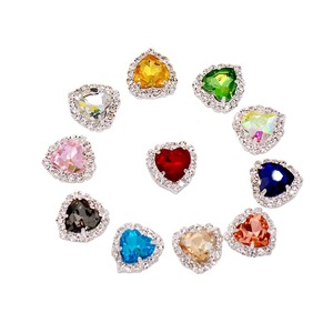 Bordure en strass en forme de cœur, accessoires de couture en cristal de verre pour robe de mariée, commandes personnalisées DIY, origine Yiwu - Product Image 4