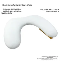 Coussin de main pliable en forme de U pour nail art, en cuir souple, avec écran UV LED, confortable et anti-fatigue