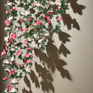 Guirnalda de Rosas Artificiales de Seda PONKING de 8 Piezas y 2.5 m con Hojas Verdes, Tamaño Grande para Decoración de Hogar, Bodas y Fiestas - Product Image 2