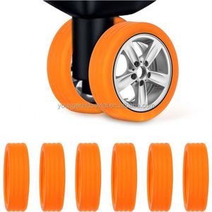 Lot de 8 protections de roues de valise en silicone, silencieuses et anti-bruit, pour sacs de voyage, OEM - Product Image 4