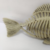Squelette d'animal Halloween Accessoires de table Décoration Modèle de squelette de poisson réel Accessoires de décoration de fête Squelette de poisson