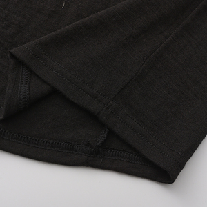 T-shirt de randonnée pour homme, en laine mérinos respirante, à séchage rapide, pour l'été, avec col brodé, imprimé court tricoté, pour l'extérieur - Product Image 4