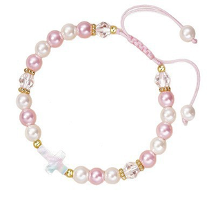 Pulsera de Perlas y Cristales Anudada a Mano, Ajustable, Estilo Rosario, Joyería Inspirada en la Fe para Mujer - Product Image 5