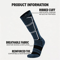 Chaussettes longues pour sports de plein air, respirantes, chaudes, chaussettes de randonnée et de ski robustes pour adultes