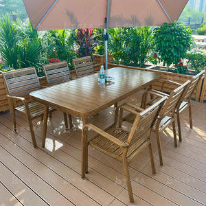 Set <span class=keywords><strong>Tavolo</strong></span> e Sedie da Esterno in Lega di Alluminio dal Design Moderno e Semplice per Cortile, Giardino, Terrazza, Balcone, Villa e Tempo Libero - Product Image 4