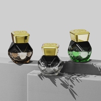 Pot à Bakhoor octogonal de luxe en cristal 200 ml avec couvercle couronne dorée, conteneur de stockage d'encens Oud arabe haut de gamme pour le marché saoudien
