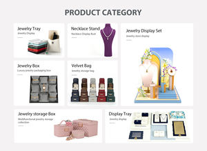 กล่องเครื่องประดับกำมะหยี่สีน้ำเงินนกยูงราชวงศ์กล่องของขวัญสุดหรูสำหรับผู้ชายและผู้หญิงสำหรับใส่แหวนสร้อยข้อมือกระดุมข้อมือและเครื่องประดับสุดหรู - Product Image 5