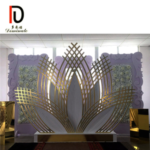 High Quality Acrylic Vintage Wedding <strong>Gold</strong> <strong>Backdrop</strong> - Product Image 4