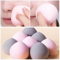 Nouveau design éponge de mélange de maquillage en forme de pêche sans latex éponge de beauté en poudre lait crème en poudre éponge de maquillage pour fond de teint
