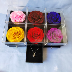 Acrylique Enternal Rose Forever Roses Box Preseved Rose Box Gift Box Pour Noël Valentine Gift - Product Image 6