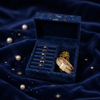 Boîte à bijoux de luxe personnalisée avec logo, emballage cadeau pour bijoux, vente en gros de colliers, boucles d'oreilles, bagues, boîtes cadeaux en velours