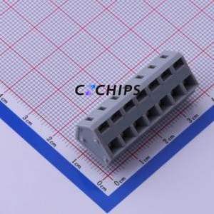 KF243A-5.0-7P Spring Terminal Block Through hole Component (THT),P=5mm Connector 5mm 7P 7 17A - Product Image 1