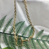 Chunky Horse Snaffle Bit Collier en acier inoxydable 316L Collier à la mode unisexe avec chaîne