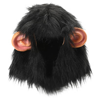 Masque de fête en latex tête de singe pour adulte, accessoire de déguisement fantaisie, cosplay animal, Halloween, anime, accessoires de costume amusants, vente en gros