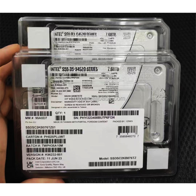 In Stock S4520 7.68TB SATA 2.5" Internal New SSD for Server Use