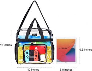 Sac fourre-tout transparent en PVC imperméable pour le sport et la gym, personnalisé et pas cher, avec logo imprimé, idéal pour le shopping - Product Image 2