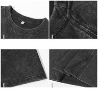 Kaos Pria Oversize Tebal 230g 250gsm 280g Custom Heavyweight Vintage Distress Acid Wash