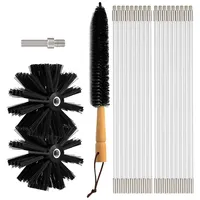 Chimney Cleaning Brush Set, Sweep Kit for Fireplace