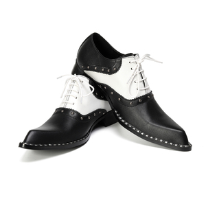 Zapatos de Cuero de Diseño de Lujo NA853 para Hombre, Zapatos <span class=keywords><strong>Oxford</strong></span> Blancos y Negros con Punta, Calzado Formal para Boda, Zapatos Hombre - Product Image 5