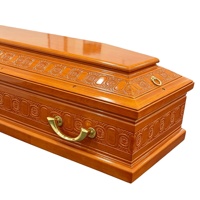 Accesorios de Ferretería de Madera Maciza con Patrones Geométricos Florales Retro Tallados, Tipo Ataúd Europeo, FSC, para Aplicaciones Funerarias