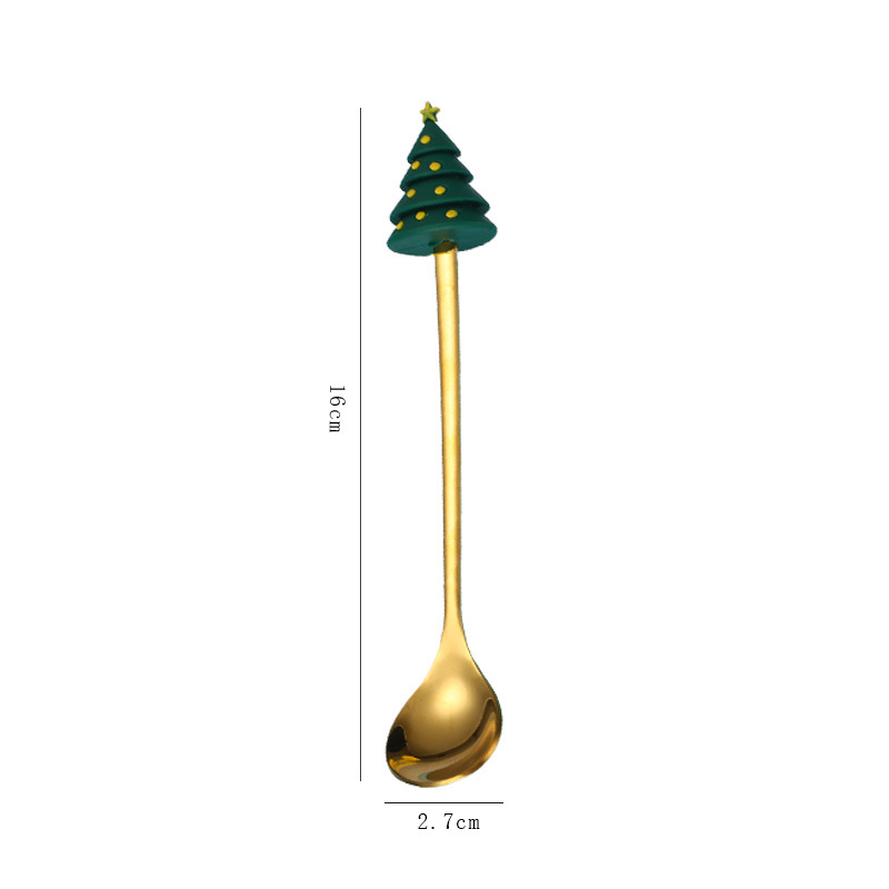 Cuillère sapin de Noël [Or]