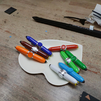 Stylo Bille Multifonction Promotionnel 4-en-1 avec Fidget Spinner, Lumière LED et Pointe de 1,0 mm, Encre Noire en Plastique Geshang