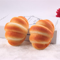 Jouet Squishy Viral à Remontée Lente, Réaliste, en Forme de Pain Grillé et de Boule d'Ananas, en Matériau PU, Anti-stress, Doux, Type Mochi, à Presser, Cadeau