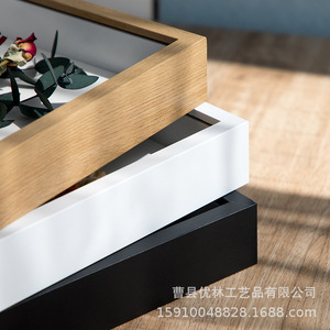 Dried Flower 3D Photo <b>Frame</b> Solid Wood Rectangle Handmade Decor For Living Room Bedroom Study - Product Image 4