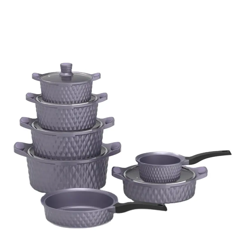 Conjunto de mini casserole de alumínio, multifuncional de fábrica, utensílio de cozinha cerâmica, colorido, alta qualidade