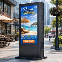 Écran publicitaire numérique double face Sinmar 49 55 65 75 pouces, totem extérieur, écran LCD LED pour autoservice, kiosque