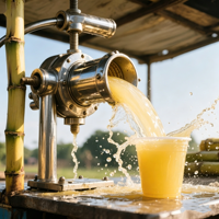 Machine à jus de canne à sucre automatique à taux d'extraction élevé avec conception de rouleaux optimisée pour les magasins de jus