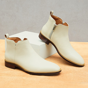Bottes en cuir souple véritable de haute qualité, sur mesure, pour hommes, style business, formel, décontracté, à enfiler, basses, décontractées - Product Image 4