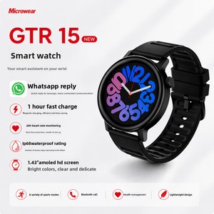 Montre connectée à écran rond, étanche, appels Bluetooth, surveillance de la santé et des sports, compatible <span class=keywords><strong>WhatsApp</strong></span>, unisexe, livraison gratuite - Product Image 1