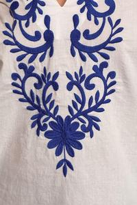 Femmes À Manches Longues À Volants Brodé En Mousseline De Soie Blouses tops - Product Image 5