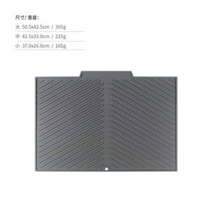 แผ่นรองกันลื่นซิลิโคนรูปวงรี ขนาด L ป้องกันการลื่น ทนความร้อน ใช้สำหรับวางจาน ชาม หรือภาชนะอื่นๆ สีพื้น ปลอดภัยสำหรับอาหาร - Product Image 4