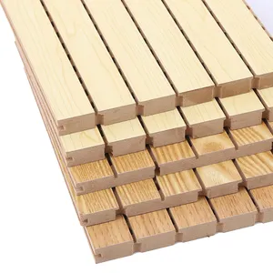 Hot Factory Filz Holz Sound Board Hall Innen Schallab sorption Schall dichte Wand Brandschutz Gerillte Holz Akustik platten