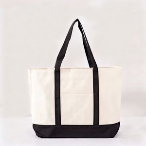 Canvas Tote <b>Bags</b> with Custom Logo Reusable Grocery Cotton Shopping Tote Luggage for Outdoor Supermarket Promotion - Product Image 2