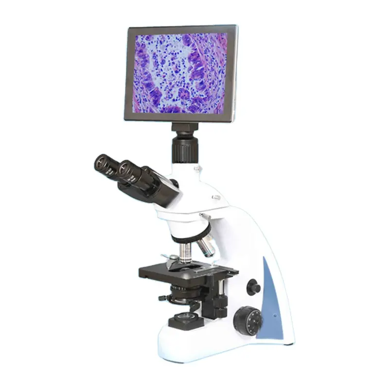 Profesyonel LCD dijital ekran biyolojik mikroskop yazılım ile