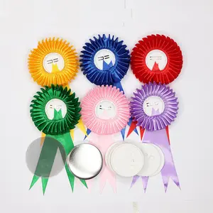 58mm Ribbon Brooch Badge Rosette Button Material set 2- 1/4 Inch rosette button component