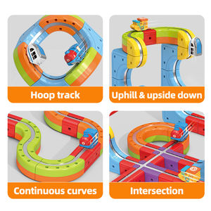 <span class=keywords><strong>Train</strong></span> <span class=keywords><strong>électrique</strong></span> créatif magnétique avec rails, ensemble de rails, Maglev DIY CUBE, jouets éducatifs pour enfants, voiture, chemin de fer avec panneaux de signalisation - Product Image 5
