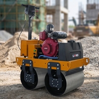 Rouleau compresseur hydraulique autoporté à double tambour vibrant pour l'ingénierie de construction - Prix usine