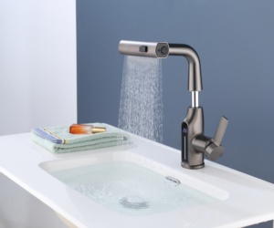 KAWAL-Robinet <span class=keywords><strong>de</strong></span> lavabo rotatif à retrait direct d'usine, <span class=keywords><strong>ceinture</strong></span> <span class=keywords><strong>de</strong></span> pluie intelligente, température, affichage numérique, mélangeur <span class=keywords><strong>de</strong></span> bain pour salle <span class=keywords><strong>de</strong></span> bain - Product Image 3