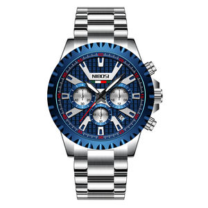 NIBOSI 2505 Relojes de cuarzo para hombres Elegante lujo Nueva tendencia Diseño Superventas Banda de acero inoxidable Impermeable Fábrica al por mayor - Product Image 1