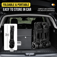Nouvelle charrette de camping pliable en acier avec une capacité de 150 L - Portable pour le camping en plein air, les courses et les pique-niques