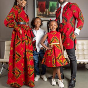 Mode Offre Spéciale petites filles <span class=keywords><strong>robe</strong></span> de soirée imprimé africain col haut <span class=keywords><strong>robe</strong></span> mi-longue pour enfants - Product Image 2